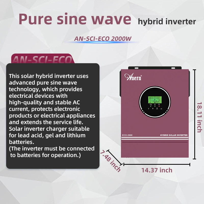 Anern 3200W 2000W Off Grid HYB - Grid Tie Inverter Limiter 2000W บทวิจารณ์และราคา